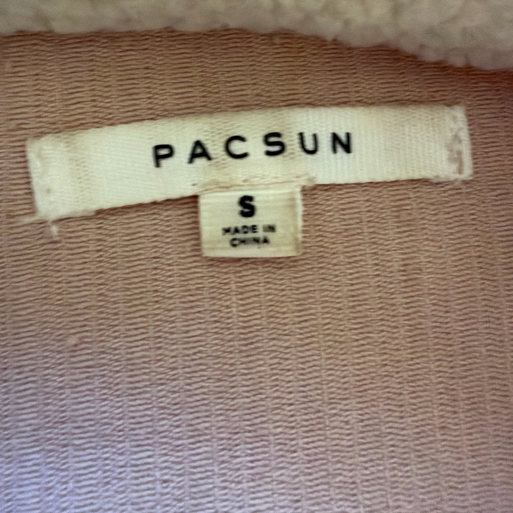 PacSun Tan Corduroy Teddy Jacket with Cream Sherpa Collar - Picture 3 of 3
